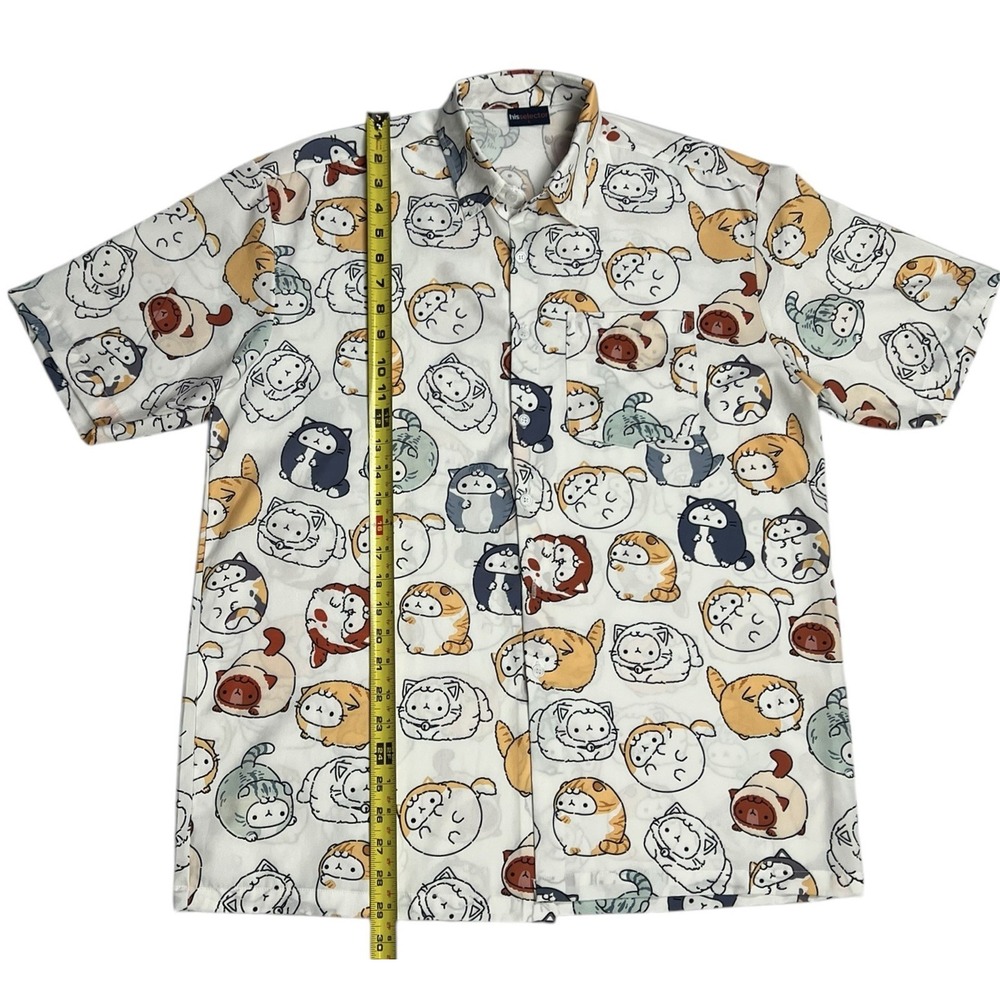 Men's Thai Casual Printed Loose-Fit Shirt -authentic From Thailand Button Up - L - Picture 3 of 8